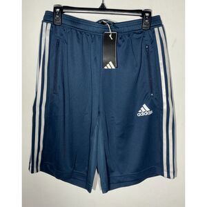 Adidas Men’s 3-Stripes Shorts Navy White Size M NWT Athletic Training Gym